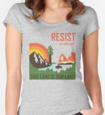 Unterstützung ALT NPS Tailliertes Rundhals-Shirt