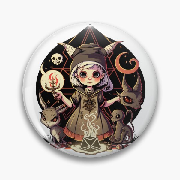 Item preview, Cute Evil Occult Femme Cartoon Digital | Digital Art | Occult Art | Cute Occult Art designed and sold by cutesykreations.