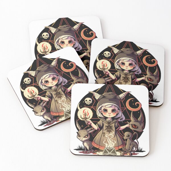 Item preview, Cute Evil Occult Femme Cartoon Digital | Digital Art | Occult Art | Cute Occult Art designed and sold by cutesykreations.