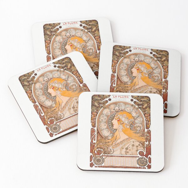 Item preview, Alphonse Maria Mucha's Zodiac or La Plume designed and sold by paperpark.