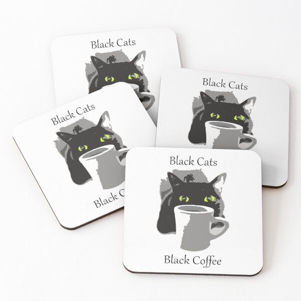 Item preview, Black Cats Black Coffee designed and sold by cafecats.