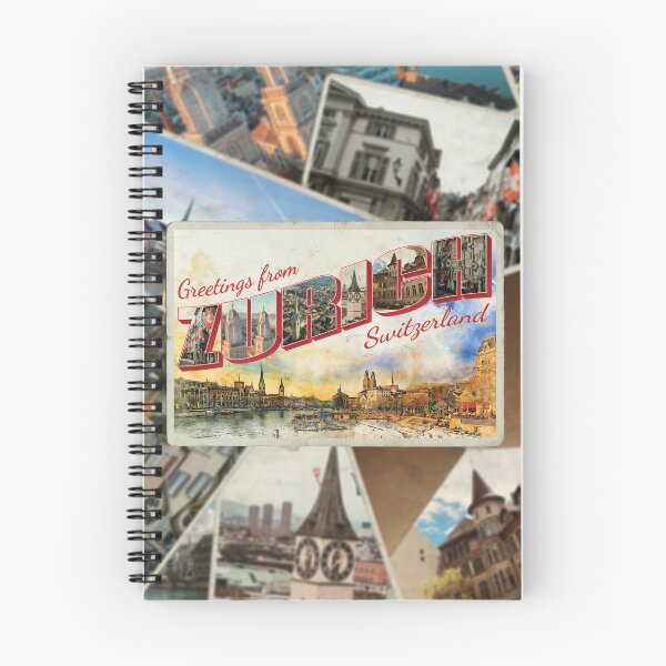 Artikelvorschau, Grüße aus Zürich in der Schweiz Retro-Souvenir im Vintage-Stil entworfen und verkauft von DeveloperProp0.
