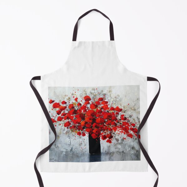 Item preview, Bouquet of red flowers in black vase designed and sold by Eric BRUNI.