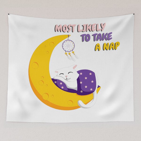 Item preview, Most Likely To Take A Nap,Funny Sleeping Cat, Taking A Nap designed and sold by Artista-shop.