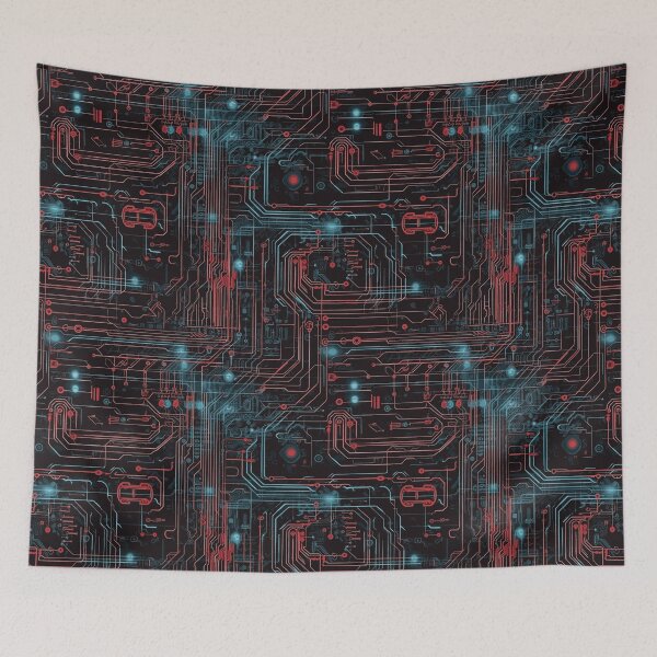 Item preview, Red and Blue Circuitry designed and sold by DaniGirls.