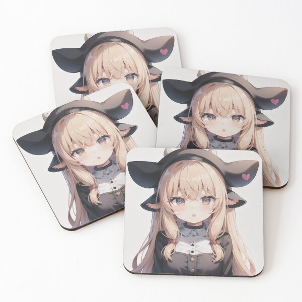 Item preview, A Beautiful Cute Chibi Cow Girl Sticker Very Kawaii designed and sold by HikariAtelier.