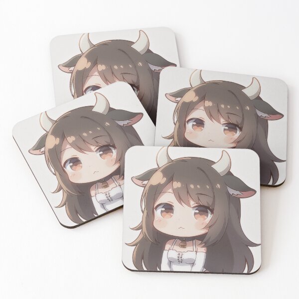 Item preview, A Beautiful Cute Chibi Cow Girl Sticker Very Kawaii designed and sold by HikariAtelier.