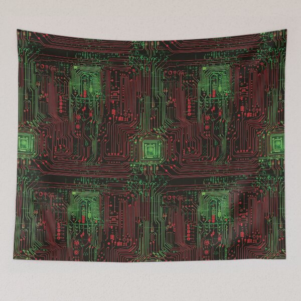 Item preview, Red and Neon Green Circuitry designed and sold by DaniGirls.
