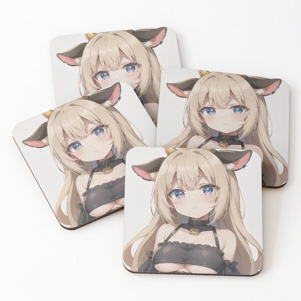 Item preview, A Beautiful Cute Chibi Cow Girl Sticker Very Kawaii designed and sold by HikariAtelier.