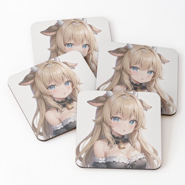Item preview, A Beautiful Cute Chibi Cow Girl Sticker Very Kawaii designed and sold by HikariAtelier.