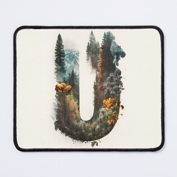 Artikelvorschau, Letter U Double Exposure entworfen und verkauft von dotperinchart.