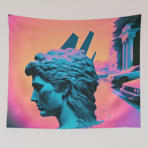 Item preview, Neo-Classical Oasis: A Vaporwave Fusion of Past and Present designed and sold by Mullet Monkey.