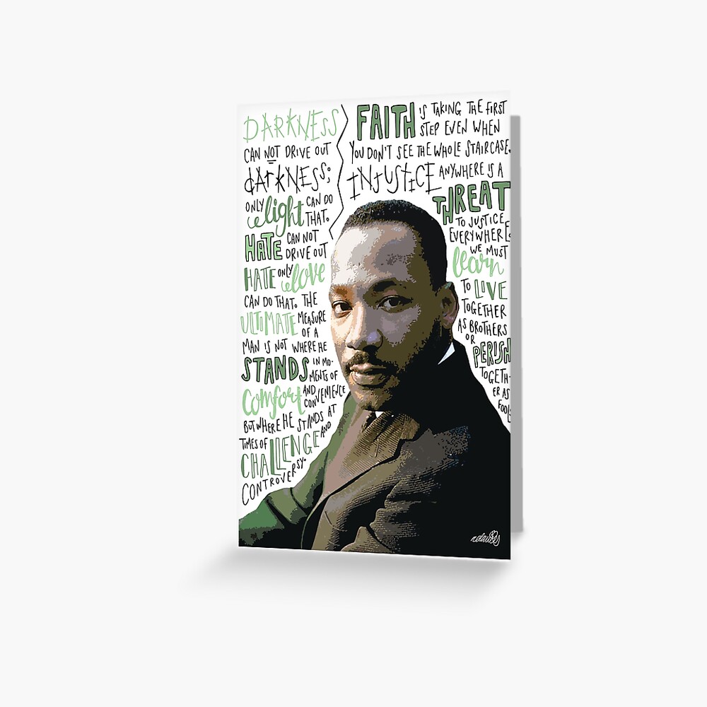 "Martin Luther King" Greeting Card for Sale by Naomillustrates Redbubble