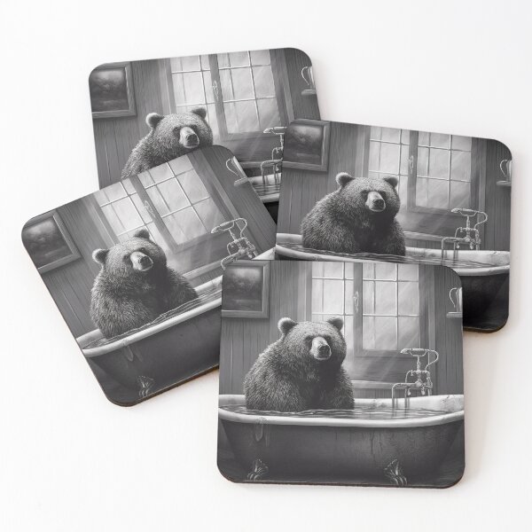 Item preview, Bear in a Bathtub Print, Bear Bathing designed and sold by Richard Montag.