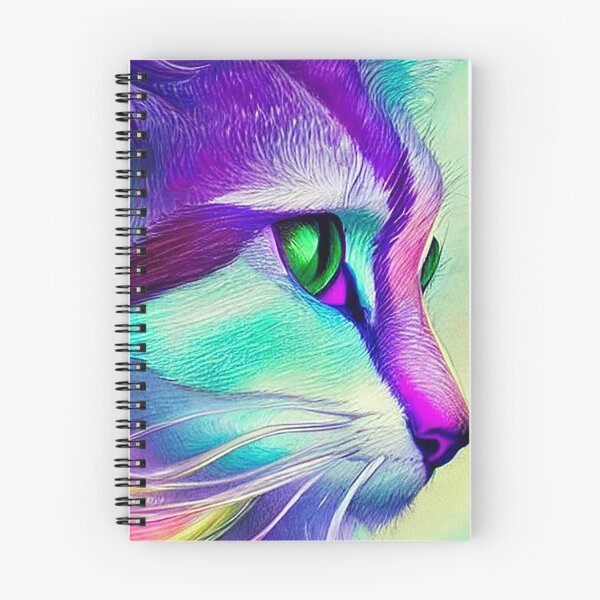 Item preview, Emerald Eyes - Brightly Colored Cat Art designed and sold by ColorBombCats.