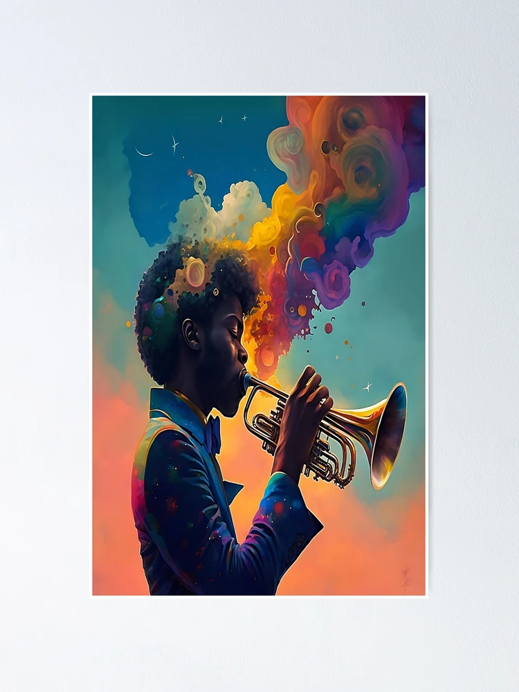 Trumpet Man high quality Poster