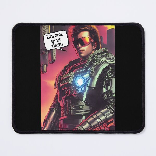 Item preview, Chrome Over Flesh - 80s style retro future designed and sold by candlewithhare.