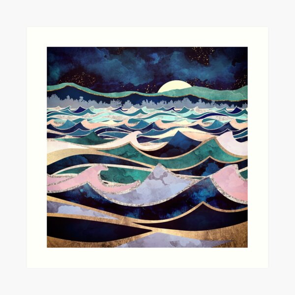 Moonlit Ocean Art Print