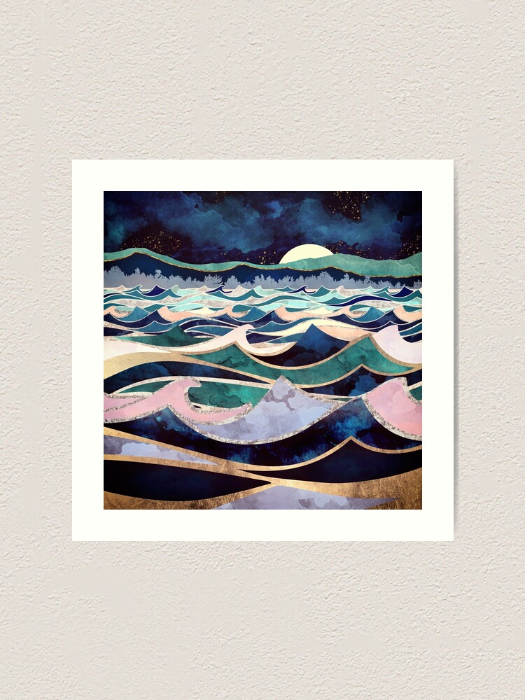 Alternative Ansicht von Mondlichter Ozean Kunstdruck
