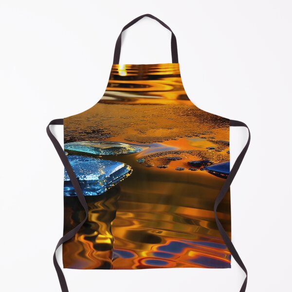 Item preview, Radiant Golden Rays Shining over the Water Illuminating Stones and Glass designed and sold by deniselynnimage.