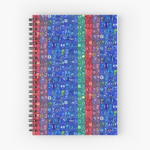 Item preview, Red, purple, blue, and green aliens designed and sold by RegionalBySam.