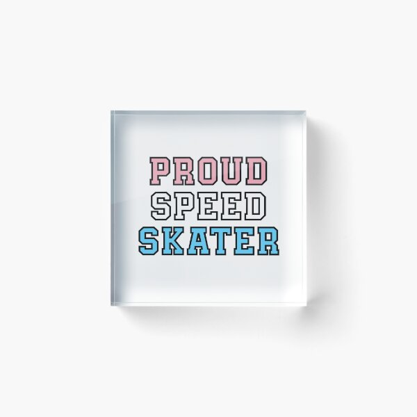 Item preview, Proud Speed Skater - Transgender Pride designed and sold by QCuLT.