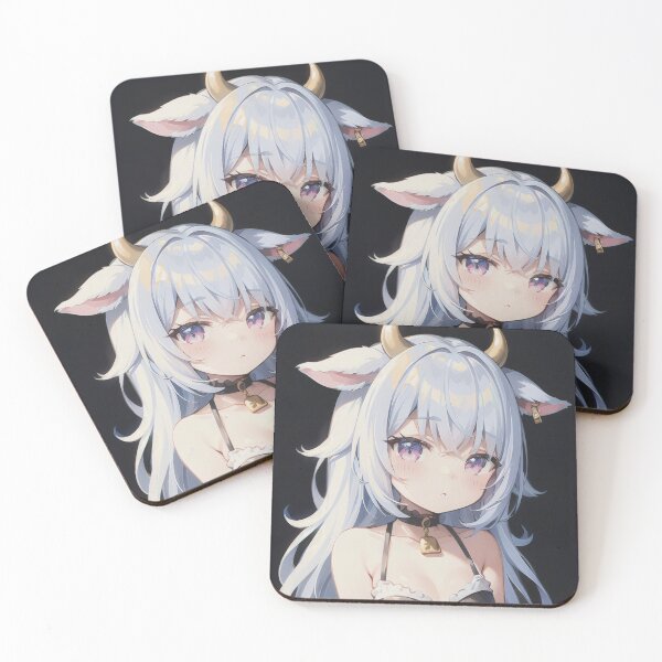 Item preview, A Beautiful Cute Chibi Cow Girl Sticker Very Kawaii designed and sold by HikariAtelier.