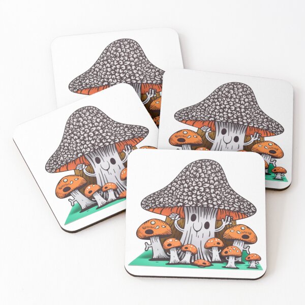 Item preview, Mushroom Garden Pop Art Shroom Square Sticker for Vibrant Style & Art Lovers designed and sold by TVBArchive.