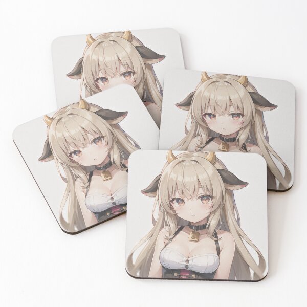 Item preview, A Beautiful Cute Chibi Cow Girl Sticker Very Kawaii designed and sold by HikariAtelier.