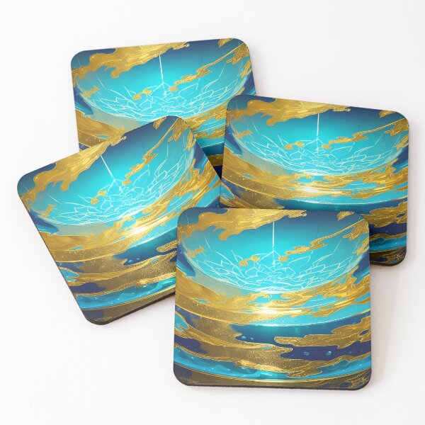 Item preview, Golden Layers over Ocean Blue Waves designed and sold by deniselynnimage.