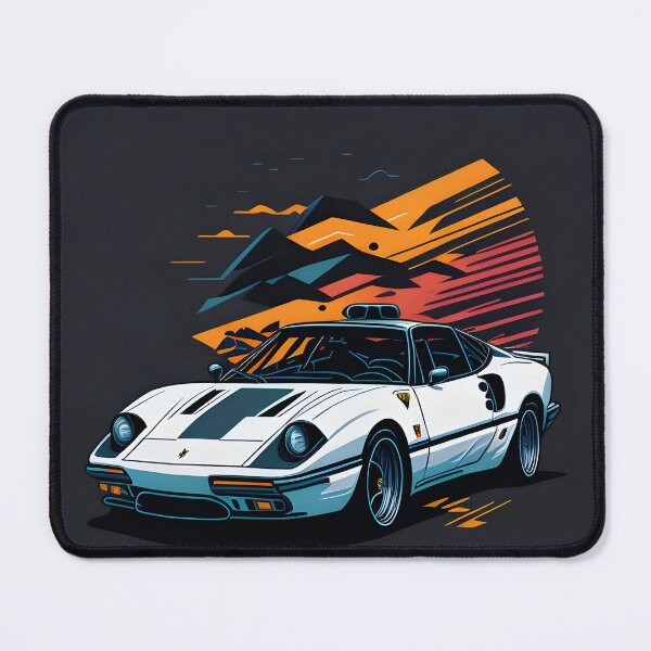Item preview, White Ferrari Car Vector Art designed and sold by MudbloodStore.
