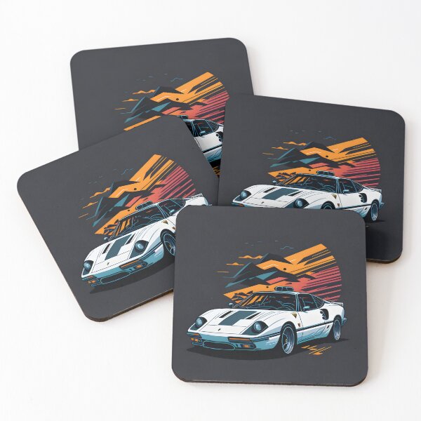 Item preview, White Ferrari Car Vector Art designed and sold by MudbloodStore.