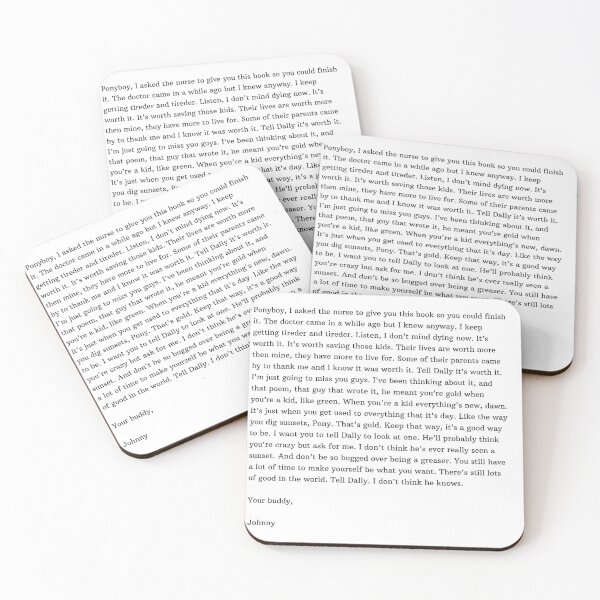 Item preview, Johnny Cade's letter to Ponyboy Curtis (The Outsiders) designed and sold by rainaraubertas.