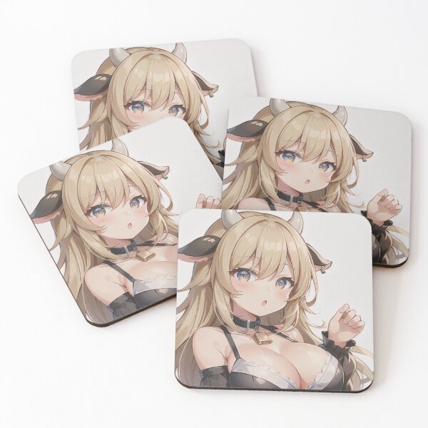 Item preview, A Beautiful Cute Chibi Cow Girl Sticker Very Kawaii designed and sold by HikariAtelier.