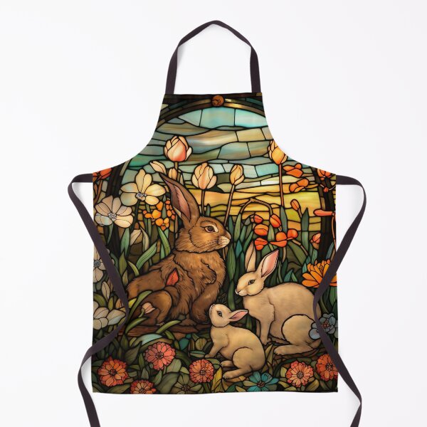 Item preview, Stained glass rabbit family designed and sold by Matt's Artificial Nature.