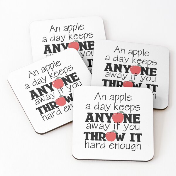 Item preview, An apple a day keeps anyone away if you throw it hard enough designed and sold by toadwithbooks.