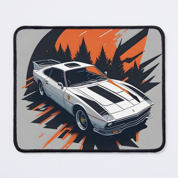 Item preview, White Ferrari Car Vector Art designed and sold by MudbloodStore.