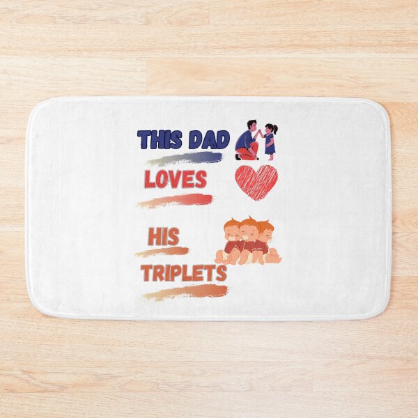 Item preview, this dad loves his triplets designed and sold by store-sadki.