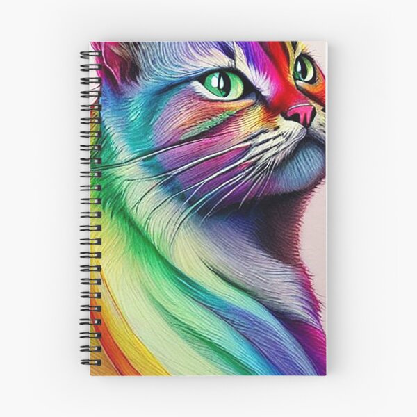 Item preview, Rainbow Fur - Rainbow Cat Art designed and sold by ColorBombCats.