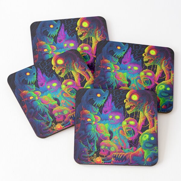 Item preview, Blacklight Trippy Monsters designed and sold by Matt's Artificial Nature.