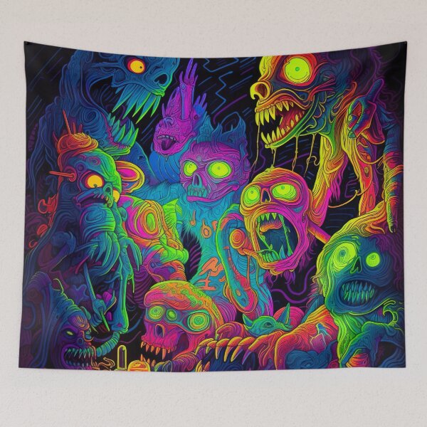 Item preview, Blacklight Trippy Monsters designed and sold by Matt's Artificial Nature.