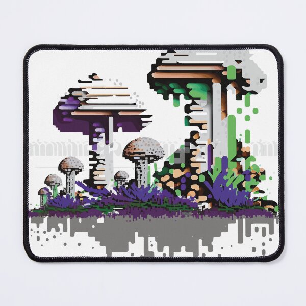 Aperçu de l'œuvre Champignons avec jeu vidéo abstrait 16 bits créée et vendue par ArtificialFungi.