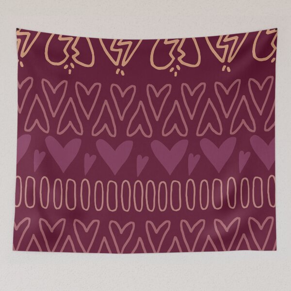Item preview, Lovey Dovey Deep Red Pattern designed and sold by ladykatiehardy.