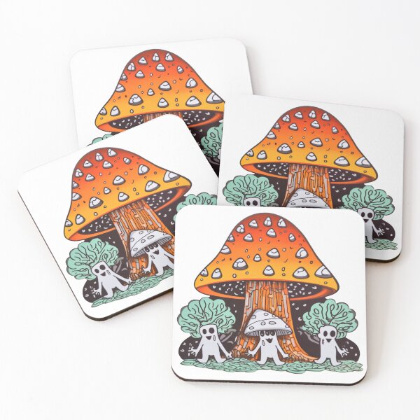Item preview, People of the Mushroom Garden Pop Art Shroom Square Sticker  designed and sold by TVBArchive.