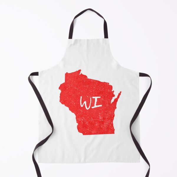 Item preview, Red Wisconsin WI State Watercolor Art designed and sold by rosaliemillen.
