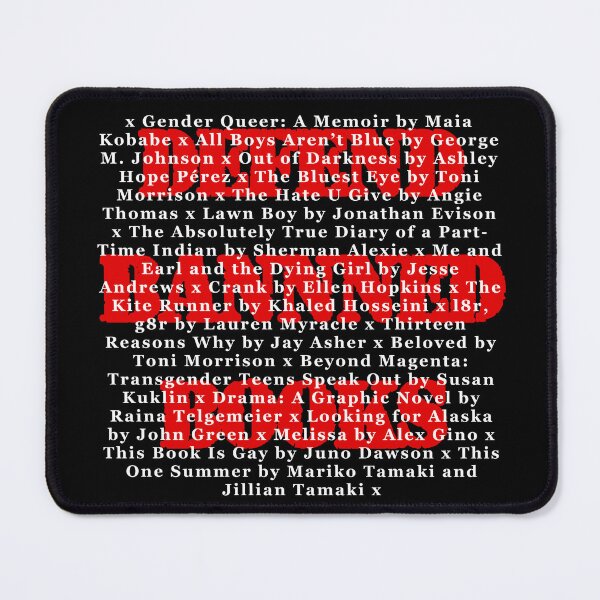 Item preview, Defend Banned Books - Most banned books in US white text designed and sold by ModSupporters.