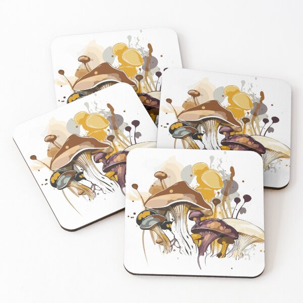 Item preview, Flowy mushrooms abstract painting designed and sold by ArtificialFungi.