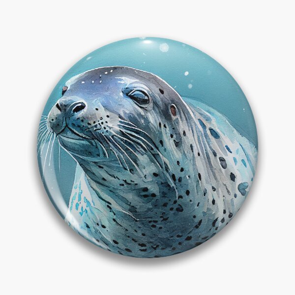 Item preview, Leopard seal watercolor art designed and sold by JBJart.