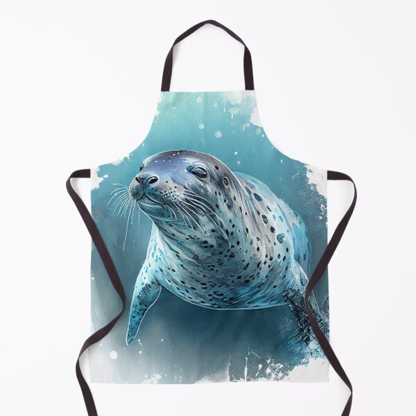Item preview, Leopard seal watercolor art designed and sold by JBJart.