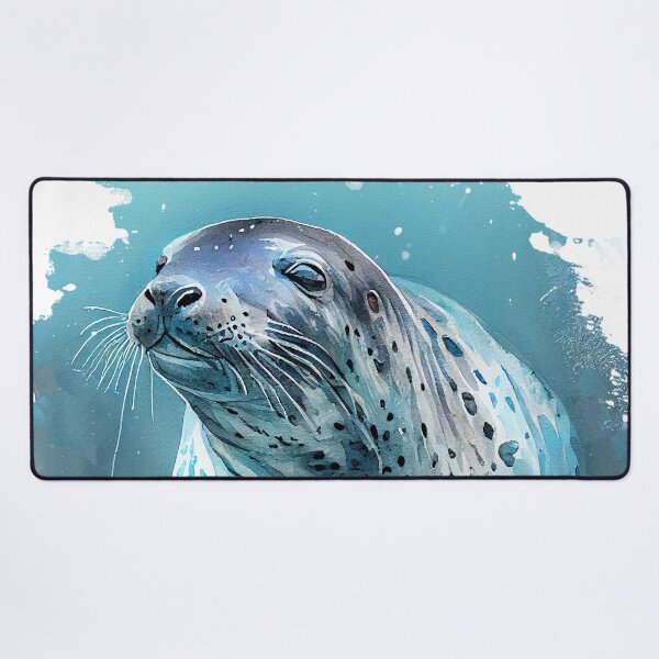 Item preview, Leopard seal watercolor art designed and sold by JBJart.